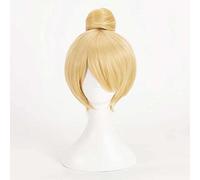 Dagua Perruque Cosplay Anime,Fairy Tinker Bell Perruque,Blonde Short Perruque,avec Filet de Cheveux Gratuit,pour Fête Carnaval Halloween Perruques