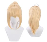 Dagua Perruque Cosplay Anime,Fate Grand Order Saber Nero Claudius Perruque,Blonde Perruque,avec Filet de Cheveux Gratuit,pour Fête Carnaval Halloween Perruques(Size:Style 1)