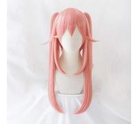 Dagua Perruque Cosplay Anime，Fate Grand Order Tamamo no Mae Perruque，Double Ponytail Pink Perruque，avec Filet de Cheveux Gratuit，pour Fête Carnaval Halloween Perruques(Size:Style 2)