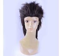 Dagua Perruque Cosplay Anime，Final Fantasy XV Gladiolus Amicitia Perruque，Brown Long Wavy Perruque，avec Filet de Cheveux Gratuit，pour Fête Carnaval Halloween Perruques