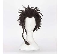 Dagua Perruque Cosplay Anime,Fire Emblem Three Houses Claude Perruque,Short Black Brown Perruque,avec Filet de Cheveux Gratuit,pour Fête Carnaval Halloween Perruques
