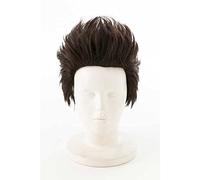 Dagua Perruque Cosplay Anime,Gintama ISAO Kondo Perruque,Dark Brown Short Perruque,avec Filet de Cheveux Gratuit,pour Fête Carnaval Halloween Perruques