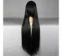 Dagua Perruque Cosplay Anime,K-on! Mio Akiyama Perruque,Black Long Straight Perruque,avec Filet de Cheveux Gratuit,pour Fête Carnaval Halloween Perruques