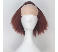 Dagua Perruque Cosplay Anime,Pennywise Perruque,Brown Short Perruque,avec Filet de Cheveux Gratuit,pour Fête Carnaval Halloween Perruques(Size:Style 2)