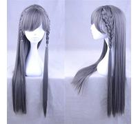 Dagua Perruque Cosplay Anime,SAE Kobayakawa Perruque,Grey Long Perruque,avec Filet de Cheveux Gratuit,pour Fête Carnaval Halloween Perruques