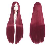 Dagua Perruque Cosplay Anime,Sally Perruque,Red Long Straight Perruque,avec Filet de Cheveux Gratuit,pour Fête Carnaval Halloween Perruques(Color:Style 3)