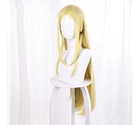 Dagua Perruque Cosplay Anime,Summer Time Rendering Ushio Kofune Perruque,Golden Long Straight Perruque,avec Filet de Cheveux Gratuit,pour Fête Carnaval Halloween Perruques