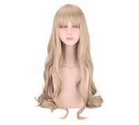 Dagua Perruque Cosplay,Perruque de Cosplay Darling in The FRANXX Kokoro,Long Wavy Brown Perruque,avec Filet de Cheveux Gratuit,Halloween Costume Cosplay,pour Fête Carnaval Noël