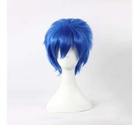 Dagua Perruque Cosplay,Perruque de Cosplay Fairy Tail Jellal Fernandes,Short Blue Perruque,avec Filet de Cheveux Gratuit,Halloween Costume Cosplay,pour Fête Carnaval Noël