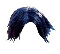 Dagua Perruque Cosplay,Perruque de Cosplay Hunter x Hunter Feitan,Short Black Perruque,avec Filet de Cheveux Gratuit,Halloween Costume Cosplay,pour Fête Carnaval Noël