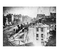 Daguerre Boulevard Temple Paris 1838 Early Photo Unframed Wall Art Print Poster Home Decor Premium Photographier mur Affiche Accueil Déco