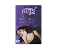 DAGUYS Poster mural sur toile représentant Olivia Rodrigo GUTS de la chanteuse de musique pop Olivia Rodrigo GUTS - 30 x 45 cm