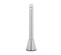 DAHAD Cendrier sur pied en acier inoxydable 110 cm verrouillable, cendrier debout résistant aux intempéries extérieur/intérieur avec enclos inclinés, cendrier pour hôtel, restaurant, bureau, extérieur