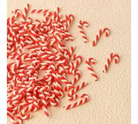 DAHI 100pcs Mini Décoration de Noël Sucre d'orge - Sapin de Noël DIY - Sujet Miniature - Canne à Sucre Suspendre - pour Arbre de Noel, Fête à Thème Noel, Petits Décoration de Maison DIY (B-Rouge)