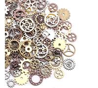 DAHI 150g steampunk antique engrenages pendentif horloge roue de roue pour l'artisanat, couleurs mélangées - Roues pour DIY Artisanat Fabrication de Bijoux, Cosplay Costume Accessoires Bronze
