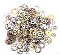 DAHI 200g steampunk antique engrenages pendentif horloge roue de roue pour l'artisanat, couleurs mélangées - Roues pour DIY Artisanat Fabrication de Bijoux, Cosplay Costume Accessoires Bronze