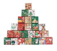 DAHI 24PCS Boîtes Calendrier de l'Avent Vide à Remplir - Calendrier de l'Avent 2025 - Boîtes Cadeaux de Noël DIY - Sacs de Papier Kraft