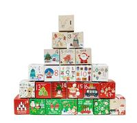 DAHI 24PCS Boîtes Calendrier de l'Avent Vide à Remplir - Calendrier de l'Avent 2025 - Boîtes Cadeaux de Noël DIY - Sacs de Papier Kraft