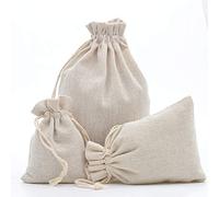 DAHI 25pcs Petits Sacs en Tissu Sachet Coton 13x18cm Sac Toile de Jute Pochette Tissu Cordon Sac en tissu Bijoux Sacs Cadeaux Sachet de Thé Reutilisable