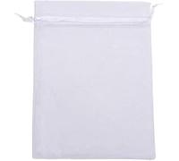 DAHI 30 Pièces 25 x 35 cm Sachet Organza Blanc, Pochette Cadeau Grand Format, Sacs en Organza, pour Cadeaux, Marriage, Anniversaire, Fête, Noël