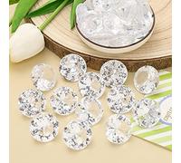 DAHI 30 Pièces Diamant Transparent Acrylique Cristaux 30 mm, Gros Faux Diamant Décoration Table de Mariage, Gemme Acrylique