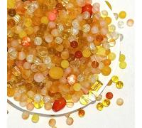 DAHI 550 Pièces Perles en Verre Orange pour Bracelet, Perles Rondes en Verre Mélange, Kit pour la Fabrication de Bracelets, Colliers, Bijoux