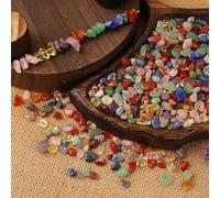 DAHI Environ 430pcs Perles Pierre Naturelles 5 à 8 mm, Perle de Pierres Précieuses Irrégulières, Perles Naturelles à Enfiler, pour Bracelet Collier Boucle d'oreille Bijoux