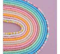 DAHI Heishi Lot de 5 000 perles en argile polymère 6 mm Multicolore Perles plates Kit de fabrication de bijoux pour collier à breloques Bracelet Cadeau (D)