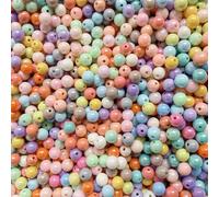 DAHI Lot de 740 perles multicolores à enfiler - En acrylique AB - 8 mm - Multicolore