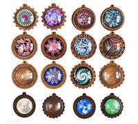 DAHI - Lot de pendentifs rétro avec cabochon en verre