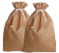 DAHI sachets en toile de jute pour calendrier de l'Avent - Pour mariage, fiançailles, calendrier de l'Avent (Marron foncé/30 x 40 cm/5 pièces)