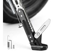 DAHJSD Béquille Moto pour Moto Guzzi V85Tt, Béquille Latérale Réglable en Alliage Aluminium, Support Antidérapant Universel pour Scooter Moto Tout-Terrain,B White