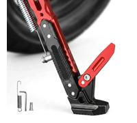 DAHJSD Béquille Moto pour Suzuki DR 650 1990-2024, Béquille Latérale Réglable en Alliage Aluminium, Support Antidérapant Universel pour Scooter Moto Tout-Terrain,C Red