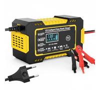 DAHJSD Chargeur Batterie pour Yamaha Star Venture 2018-2022 - 12V 6A Chargeur Intelligent Auto/Moto, Écran LCD, Arrêt Auto, Charge Protections Multiples,A Yellow