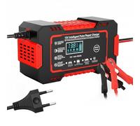 DAHJSD Chargeur Batterie Voiture pour KIA Soul 2008 2009 2010 2011 2012 2013 - 12V 6A Chargeur Intelligent Auto/Moto, Écran LCD, Arrêt Auto, Charge Protections Multiples,B Red