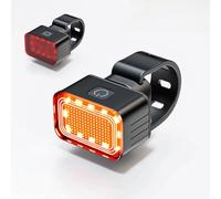 DAHJSD Lumiere Velo pour Merida Warp 2022 - Lampe USB Rechargeable, Éclairage Velo pour Vélo de Route Avant et Arrière, Accessoires Vélo Nuit et Pluie, B Back