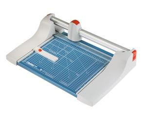 Dahle - 00440-21310 - ROLSNIJMACHINE 36CM - Bleu | Lame circulaire auto-affûtante en acier trempé - grille de découpe A4/A3 - butée arrière réglable