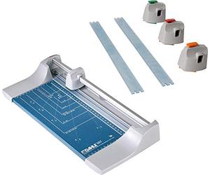Dahle 507 - Massicot à rouleau et à découper (massicot avec une longueur de coupe de 320 mm, jusqu'à DIN A4), bleu (kit créatif)