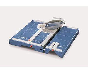 Dahle Cisaille 868 (jusqu'à 35 Feuilles, DIN A3, 460mm de Coupe, dispositif automatique de Sécurité, Lame Affûtée, Pression Automatique, coupe de bandelettes) Bleu