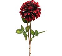 Dahlia artificiel rouge Fleur de soie Décoration d'automne 78cm Ø3/15cm Viana
