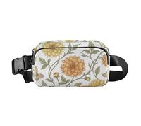 Dahlia_butterfly_william_morris_pattern Sac banane tendance pour homme et femme résistant à l'eau Sac banane de voyage avec sangle réglable pour entraînement, course à pied, randonnée