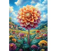 Dahlia dans la Prairie Magique Puzzles 500 Pièces pour Adultes Educa Décoratif Activité De Soirée Famille Relaxation Artistique Cadeau De Noël 500 PCS
