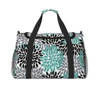 Dahlia Sac de voyage à main réutilisable pour les activités de plein air, le sport, le camping et les courses, noir, One Size