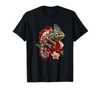 Dahlias Rouges caméléons voilés et orchidées Blanches T-Shirt