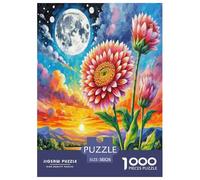 Dahlie Puzzle 1000 Pieces Cadeau Unique Fiori Piante Bellissimo Jeu Éducatif Challenge Toy À De Qualité Supérieure Peinture Art pour Adultes Enfants 38x26cm/1000pcs