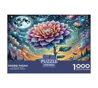 Dahlie Puzzle 1000 Pieces Cadeau Unique Plante Fiori Bellissimo Jeu Éducatif Challenge Toy À De Qualité Supérieure Peinture Art pour Adultes Et Enfants À Partir De 14 Ans 38x26cm/1000pcs