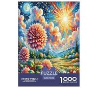 Dahlie Puzzle 1000 Pièces Educa Jouet en Bois Cadeau Unique De l'art De La DécoRation Jeu Éduchatif Challenge Toy Adultes & Enfants des 14 Ans 70x50cm/1000pcs