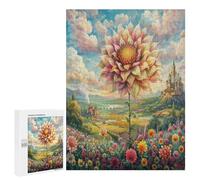 Dahlie Puzzle 500 Pièces Challenge 3D Unique Jeu D'Intelligence pour Adultes Et Enfants Relaxation Artistique Cadeau De Famille Décoration 500 PCS
