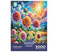 Dahlie Puzzles 1000 Pièces Cadeau Unique Jeu Éduchatif Défi Jouet À De Qualité Supérieure Peinture Art pour Adultes Et Enfants À Partir De 12 Ans 70x50cm/1000pcs