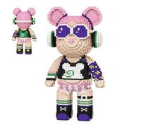 DAHONPA Animal Rock-in-Roll Ours Micro Blocs de Construction pour Adultes (7104 PCS), Ensemble de Briques Ours Créatif pour Décoration de la Maison et du Bureau, Cadeau pour Adultes et Enfants